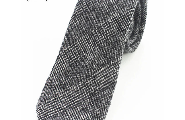KAMBERFT Solid Color Cashmere Wool Necktie and Pocket Square Tie Clip Sets