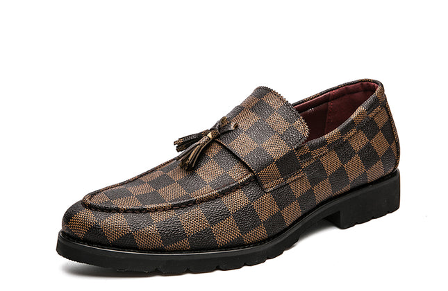 Men Business Casual Pu Leather Loafers for Man Slip on Formal Office Official