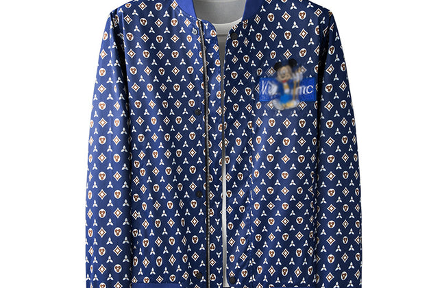 Men’s Casual Printed Fleece Jacket – Long Sleeve Autumn Style