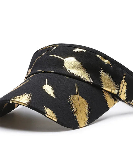 FS Luxury Black Golden Feather Baseball Cap for Men Cotton Women Brand Designer