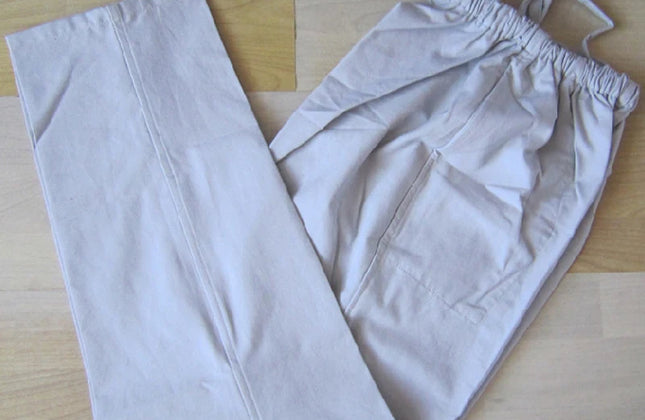 Men Pants Cotton Chinese Traditional Men's Kung Fu Pants Wu Shu Tai Chi Elast