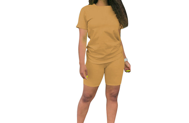 Custom Outfits Women T Shirt and Short Sets Summer 2 Two Piece Short