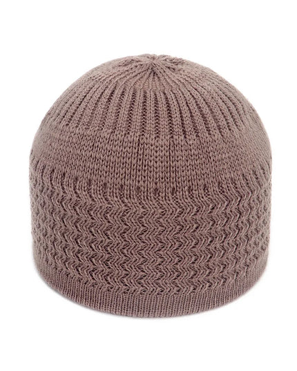 Winter Knitted Muslim Men Prayer Hats Warm Male Beanies Cap Islamic Ramadan