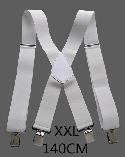 Plus Size 50mm Wide Men Suspenders High Elastic Adjustable