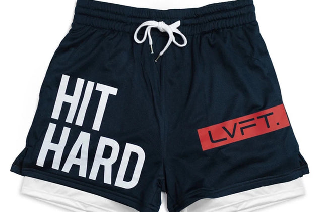 Summer Running Shorts Men 2 in 1 Sports Jogging Fitness Shorts Training Quick