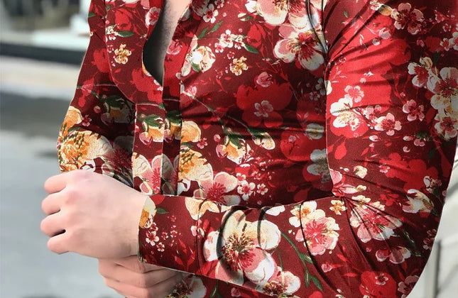 Men Hawaiian Long Sleeve Shirt - Constantin & Crys