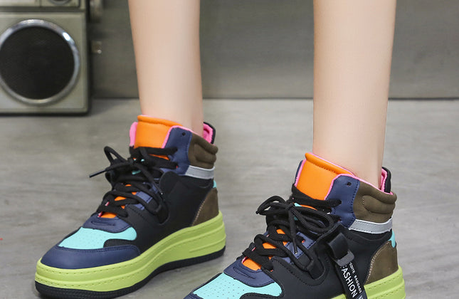 Running Ladies Sneakers Platform Womens Girls Chunky Shoes Skateboard Boots