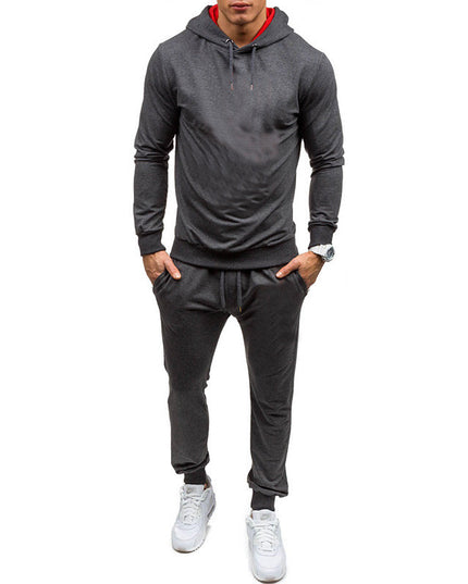 Wholesale Customized Solid Sweatsuit Men Jogging Long Sleeve Hoodies