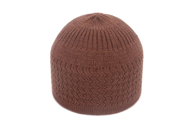 Winter Knitted Muslim Men Prayer Hats Warm Male Beanies Cap Islamic Ramadan