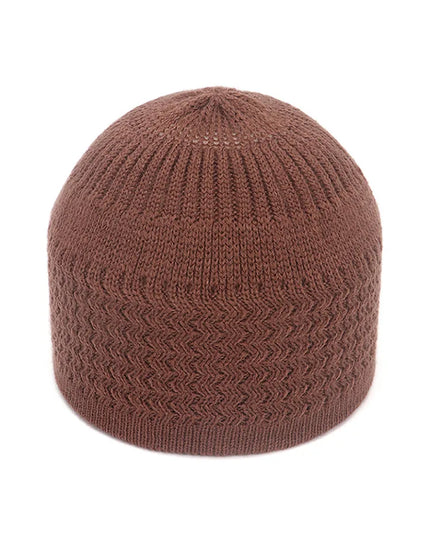 Winter Knitted Muslim Men Prayer Hats Warm Male Beanies Cap Islamic Ramadan