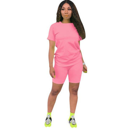 Custom Outfits Women T Shirt and Short Sets Summer 2 Two Piece Short