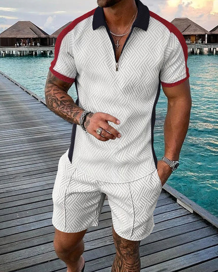 Casual Men Clothing Two Piece Set Shorts Summer T Shirt and Short Set Men