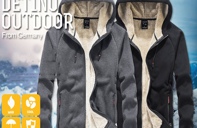 Winter Men Coat Cotton Padded Hooded Outwear Men's Cotton Plus Size