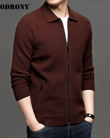 COODRONY Brand Cardigan Men Fashion Streetwear Sweate