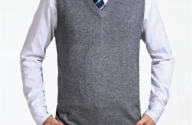 COODRONY 2020 New Arrival Solid Color Sweater Vest Men Cashmere Sweaters Wool