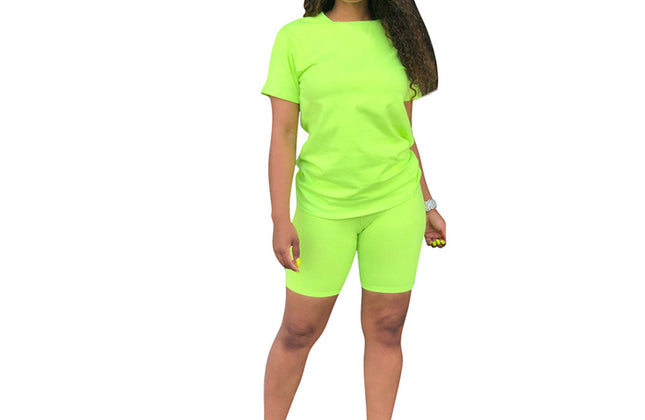 Custom Outfits Women T Shirt and Short Sets Summer 2 Two Piece Short