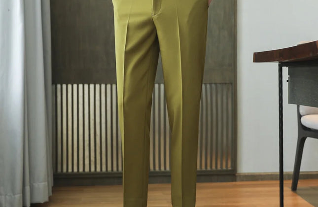 Dress Pants for Men High Quality Korean Luxury Clothing Drape Suit Pants