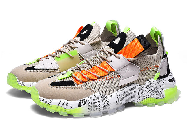 Stylish Wholesale Clunky Sneaker Thick Bottom Height Increasing Shoe Men