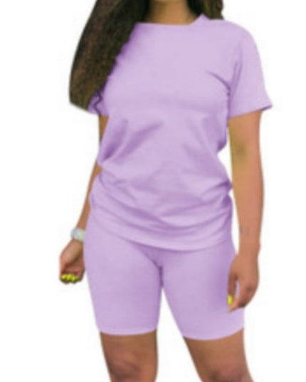 Custom Outfits Women T Shirt and Short Sets Summer 2 Two Piece Short