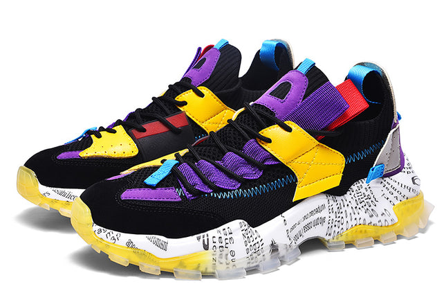 Stylish Wholesale Clunky Sneaker Thick Bottom Height Increasing Shoe Men