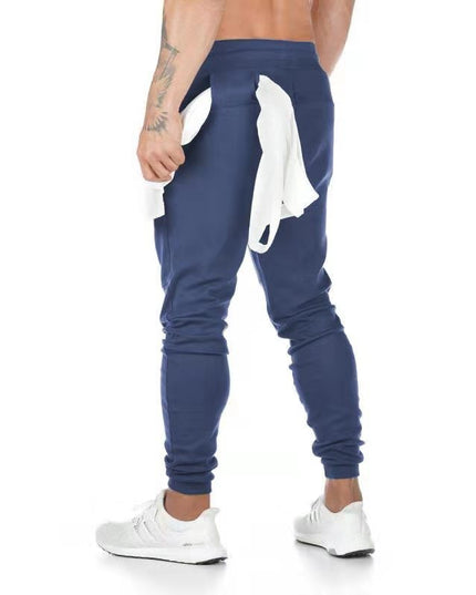 Plus Size Jogger Pants Workout Gym Sweat Trouser Side Zipper Pockets Slim