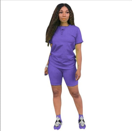 Custom Outfits Women T Shirt and Short Sets Summer 2 Two Piece Short