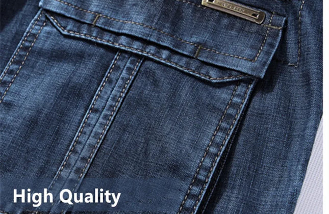 Cargo Jeans Men Big Size Casual Multi-Pocket Jeans Male Clothe