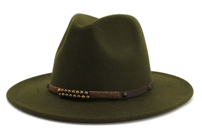 2025 Trend Men & Women Wide Brim Wool Felt Jazz Fedora Hats Panama Style