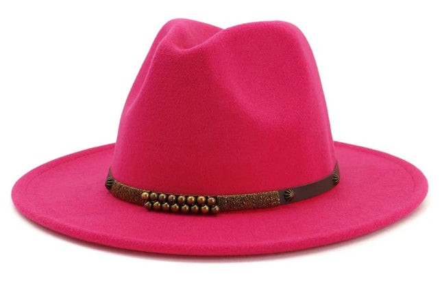 2025 Trend Men & Women Wide Brim Wool Felt Jazz Fedora Hats Panama Style