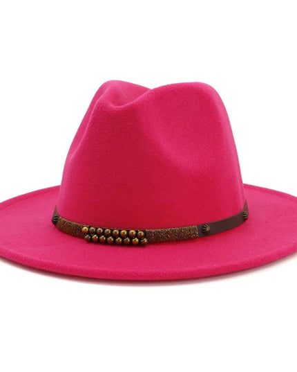 2025 Trend Men & Women Wide Brim Wool Felt Jazz Fedora Hats Panama Style