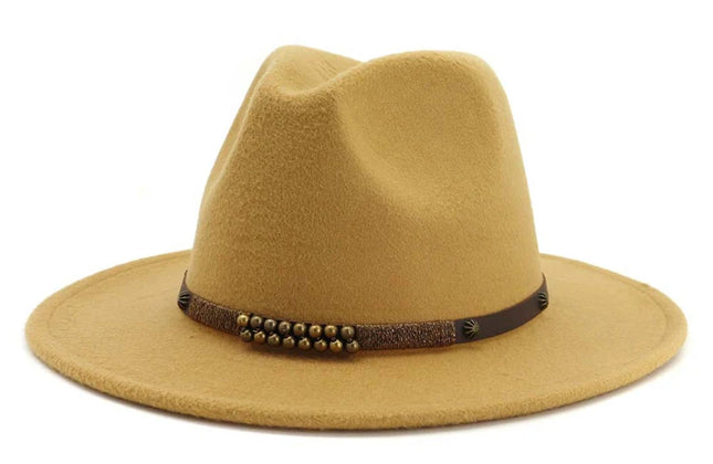 2025 Trend Men & Women Wide Brim Wool Felt Jazz Fedora Hats Panama Style