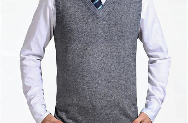 COODRONY 2020 New Arrival Solid Color Sweater Vest Men Cashmere Sweaters Wool