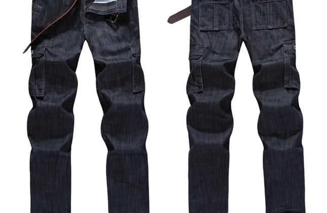 Cargo Jeans Men Big Size Casual Multi-Pocket Jeans Male Clothe