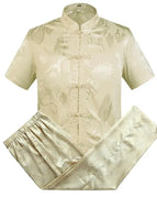 beige  short sleeve / M 165 / Adults