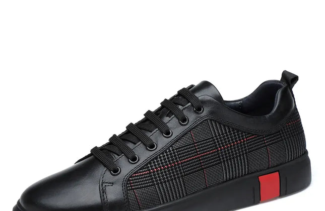 Men's Handmade Genuine Leather Loafers | Casual Lace-Up Flat Shoes