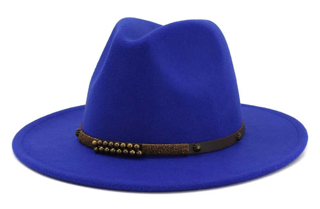 2025 Trend Men & Women Wide Brim Wool Felt Jazz Fedora Hats Panama Style