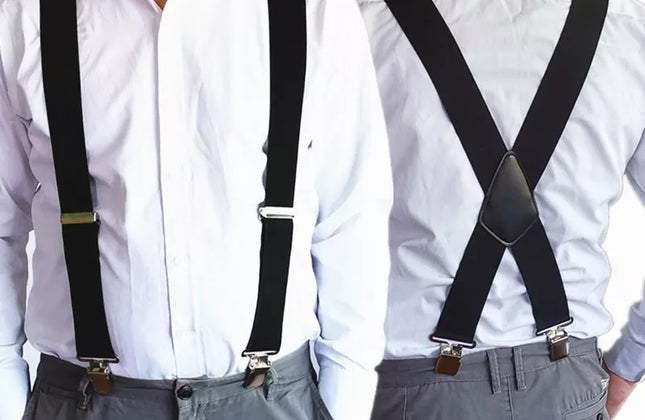 Plus Size 50mm Wide Men Suspenders High Elastic Adjustable