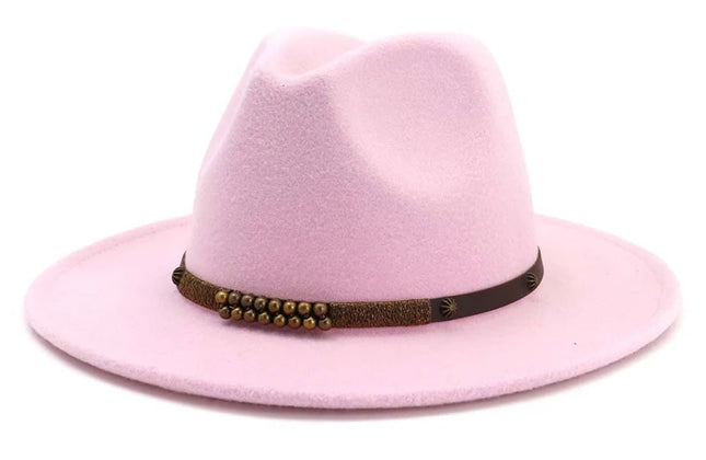 2025 Trend Men & Women Wide Brim Wool Felt Jazz Fedora Hats Panama Style