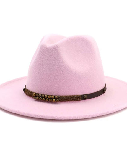 2025 Trend Men & Women Wide Brim Wool Felt Jazz Fedora Hats Panama Style