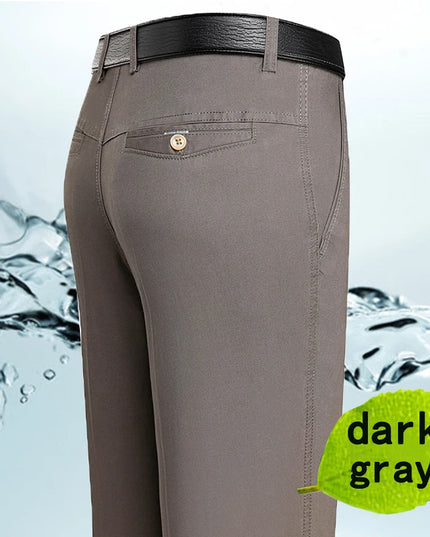 Spring and Summer Brand Men's Trousers Middle-Aged Men Trousers Thin Casual