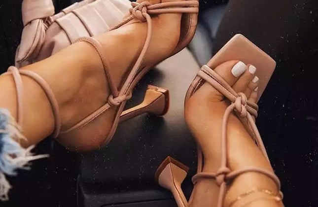 2021  High Heels Shoes Fashion Sexy Plus Size Open Toe Sandals  Heel Sandals