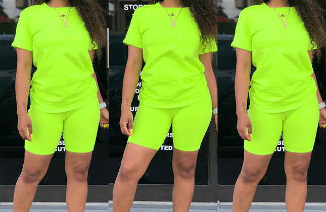 Custom Outfits Women T Shirt and Short Sets Summer 2 Two Piece Short