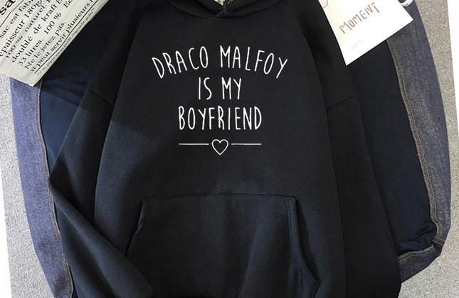 Draco Malfoy Is My Boyfriend Letter Print Hoodie Women Green Casual Sudaderas