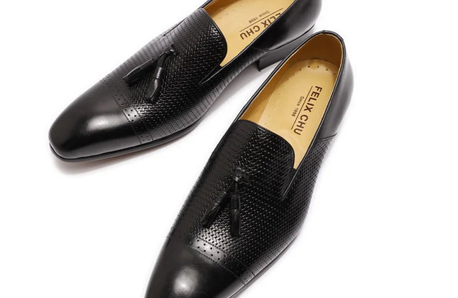 Handmade Tassels Genuine Leather Loafers Shoes Crocodile Casual Shoes for