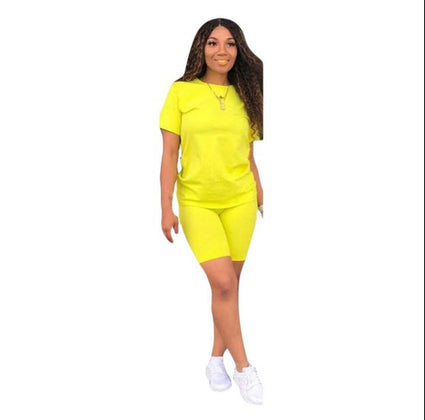 Custom Outfits Women T Shirt and Short Sets Summer 2 Two Piece Short