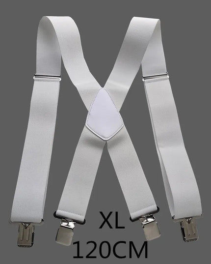 Plus Size 50mm Wide Men Suspenders High Elastic Adjustable