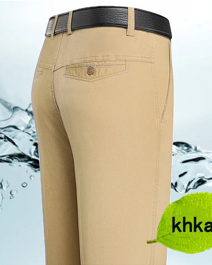 Spring and Summer Brand Men's Trousers Middle-Aged Men Trousers Thin Casual