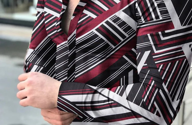 Men Hawaiian Long Sleeve Shirt - Constantin & Crys