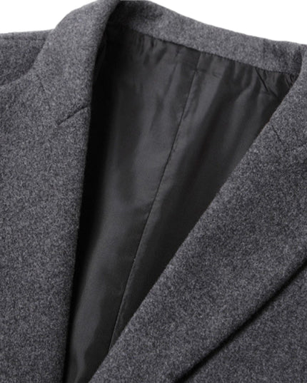 Factory Wholesale 2024 Men Wool Trench Coat Slim Overcoat Warm Winter Long Men's