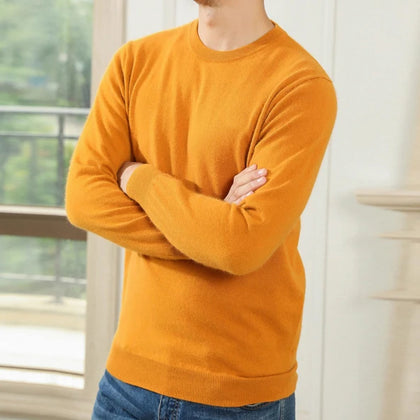 Men’s Custom Logo Knit Sweater – Casual Long Sleeve Pullover